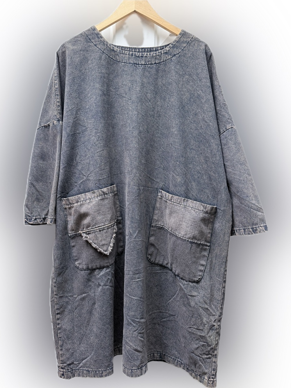 Asian style denim dress